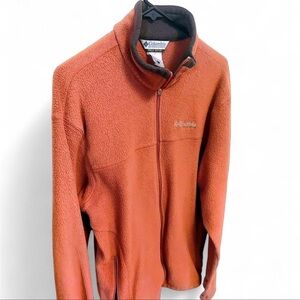 Columbia Orange and Brown Fleece Jacket
